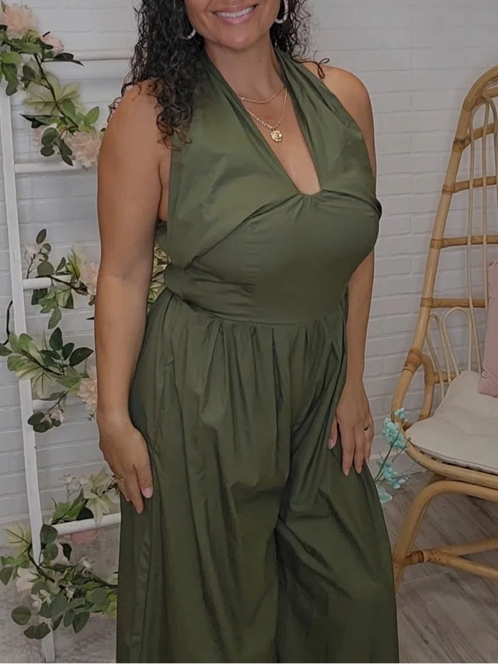 Olive Green Jumper with or without Straps.